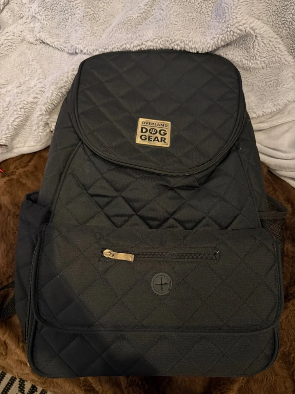 Quilted Black Pet Carrier Backpack
